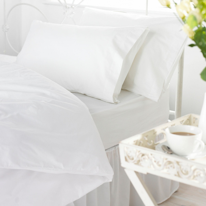 300 Thread Count 100% Cotton Plain Sateen Fitted Sheets